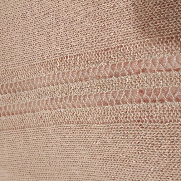 NWOT Women's Simply Couture Peach Sheer Soutache Lace Top Size M - Picture 11 of 11